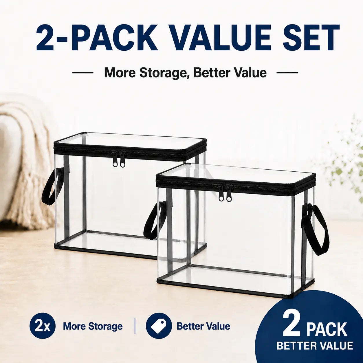 Stylish and Durable Black PVC Stuffed Animal & Doll Storage Box with Handle – The Ultimate Dustproof Toy Organizer for Every Room!