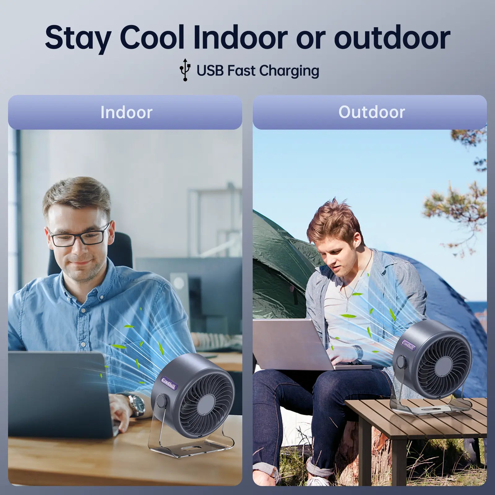 Experience Ultimate Comfort with the Coolhill 100-Speed Turbo Desktop Fan – Perfect for Home, Office, and Travel!