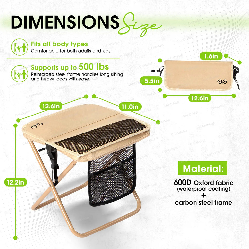 Experience Ultimate Comfort with the Camdoor Ultra-Lightweight Folding Sports Chair - Perfect for Outdoor Adventures!