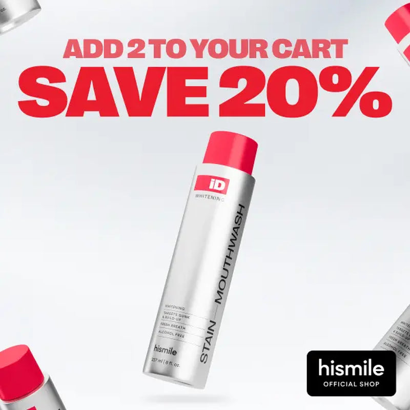Transform Your Smile with Hismile iD Stain Whitening Mouthwash - Fresh Mint Flavor for Bright, Clean Teeth (237ml)