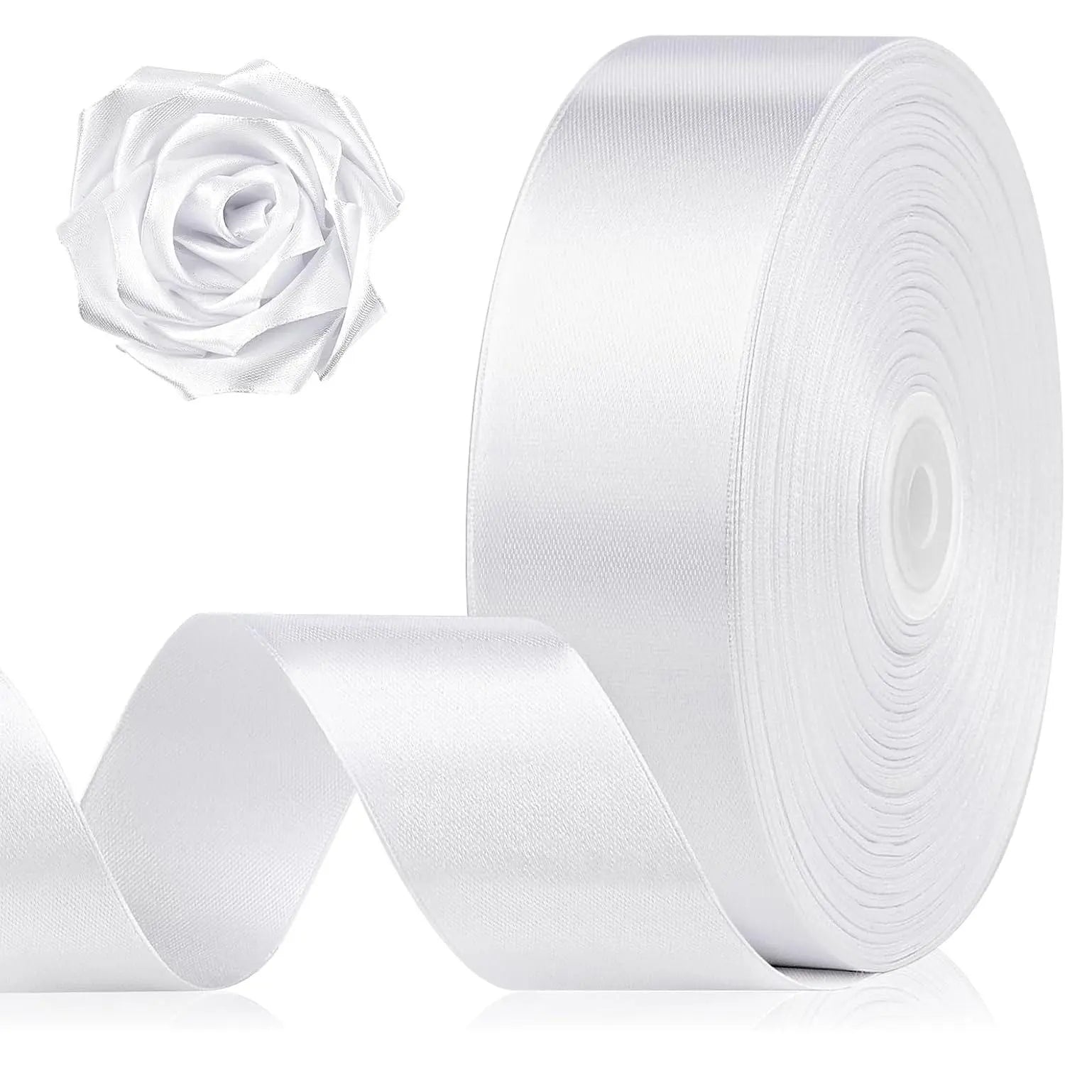 Elevate Your Crafting with 1-1/2 Inch Black Satin Ribbon - 100 Yards of Luxurious Versatility for Every Occasion