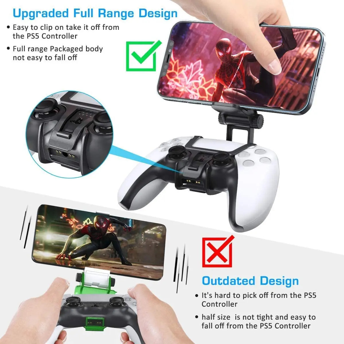 Transform Your PS5 Controller with the OIVO Mobile Gaming Phone Mount Clip – Perfect for On-the-Go Remote Play!