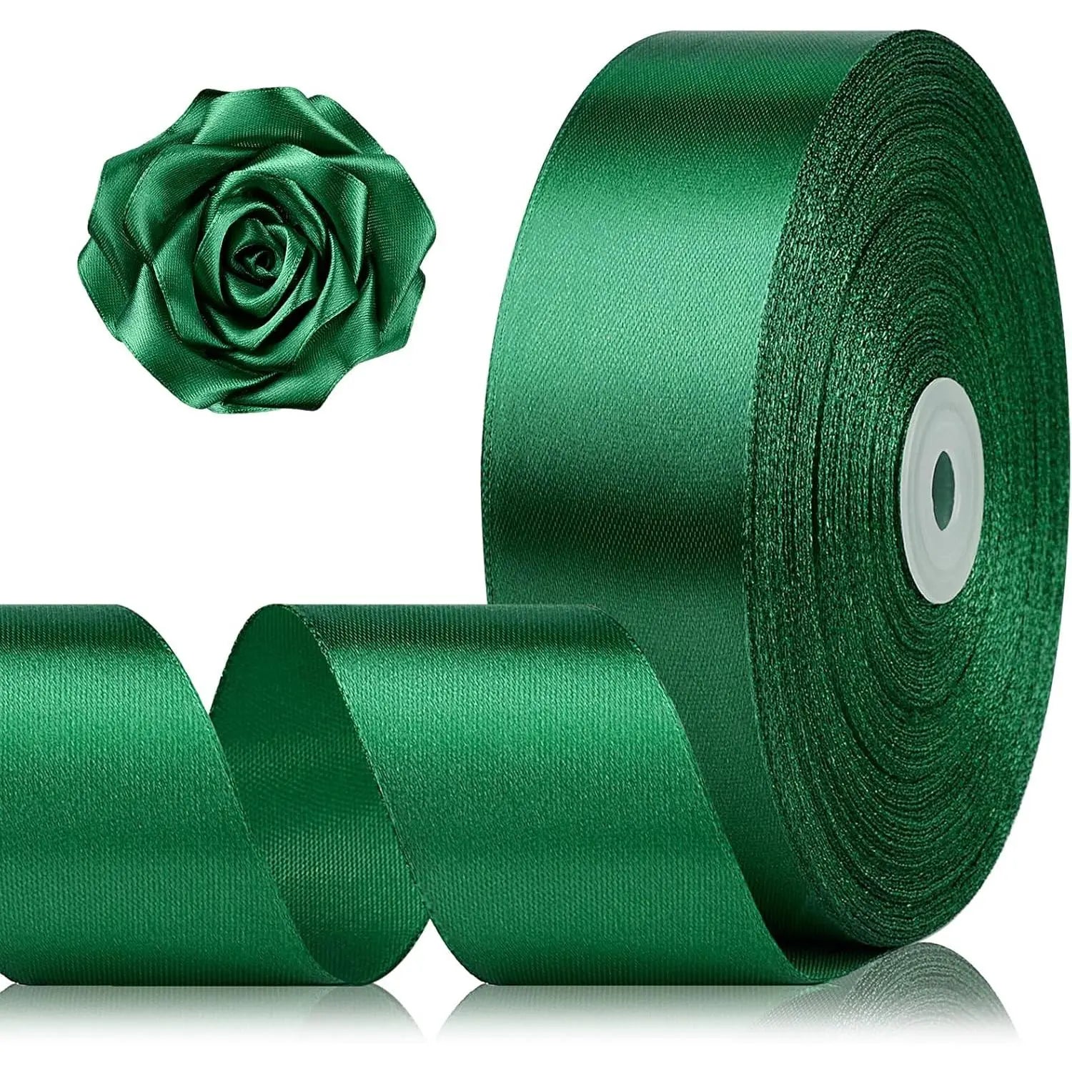 Elevate Your Crafting with 1-1/2 Inch Black Satin Ribbon - 100 Yards of Luxurious Versatility for Every Occasion