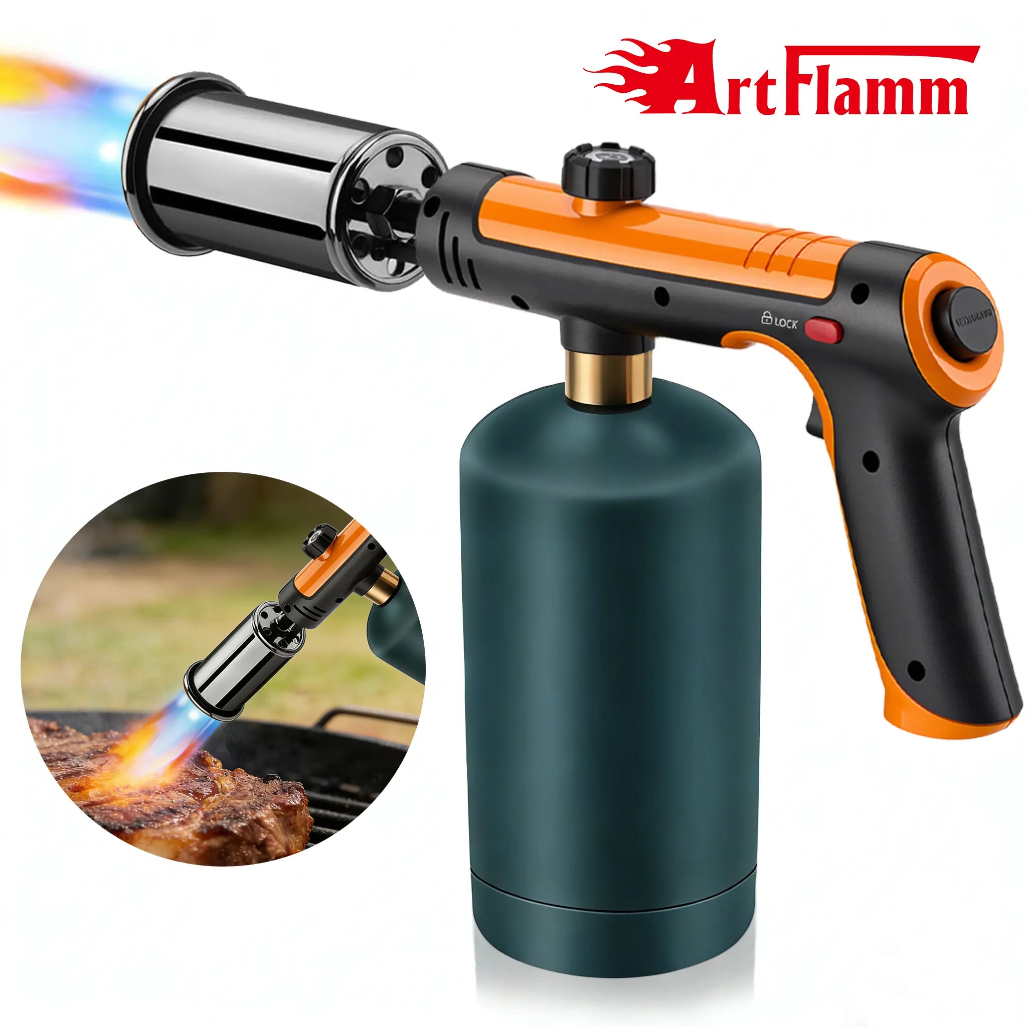 Unleash Your Inner Chef with the ARTFLAMM Powerful Propane Torch Gun – The Ultimate Multi-Use Tool for Campfires, BBQs, and More!
