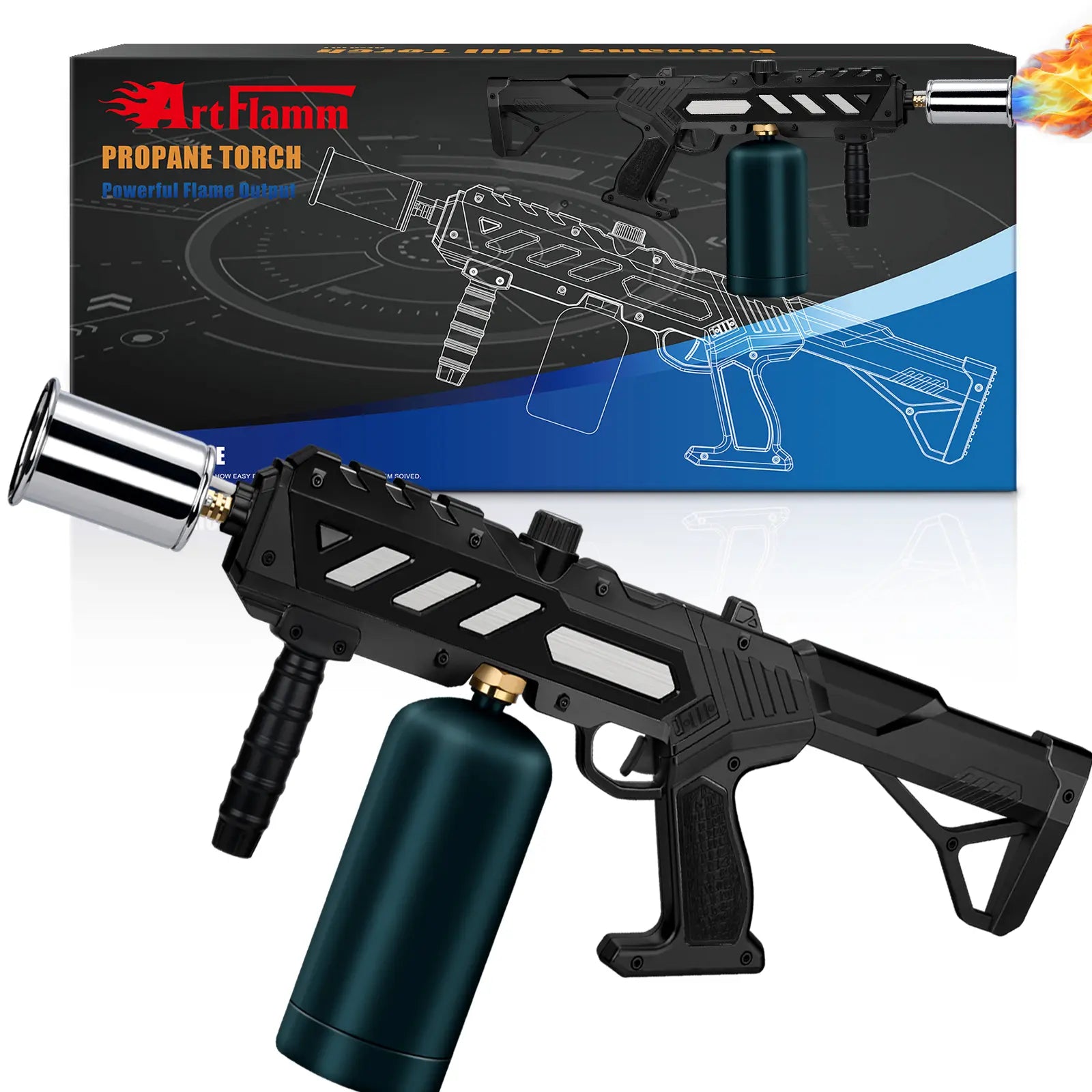 Unleash Your Inner Chef with the ARTFLAMM Powerful Propane Torch Gun – The Ultimate Multi-Use Tool for Campfires, BBQs, and More!