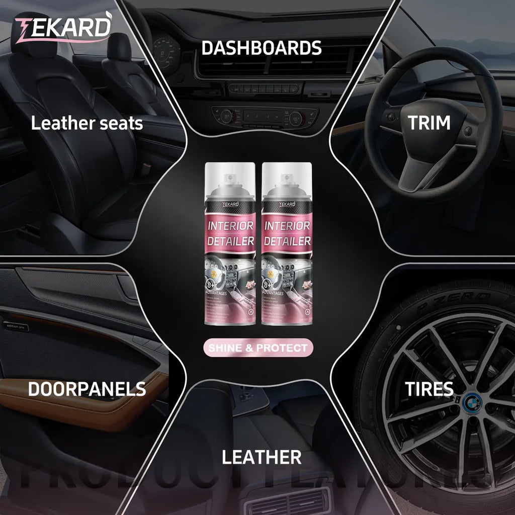 TEKARD Detailer - The Ultimate Waterless Spray Wax for Enhanced Protection of Vinyl, Rubber, and Leather Surfaces in Your Car