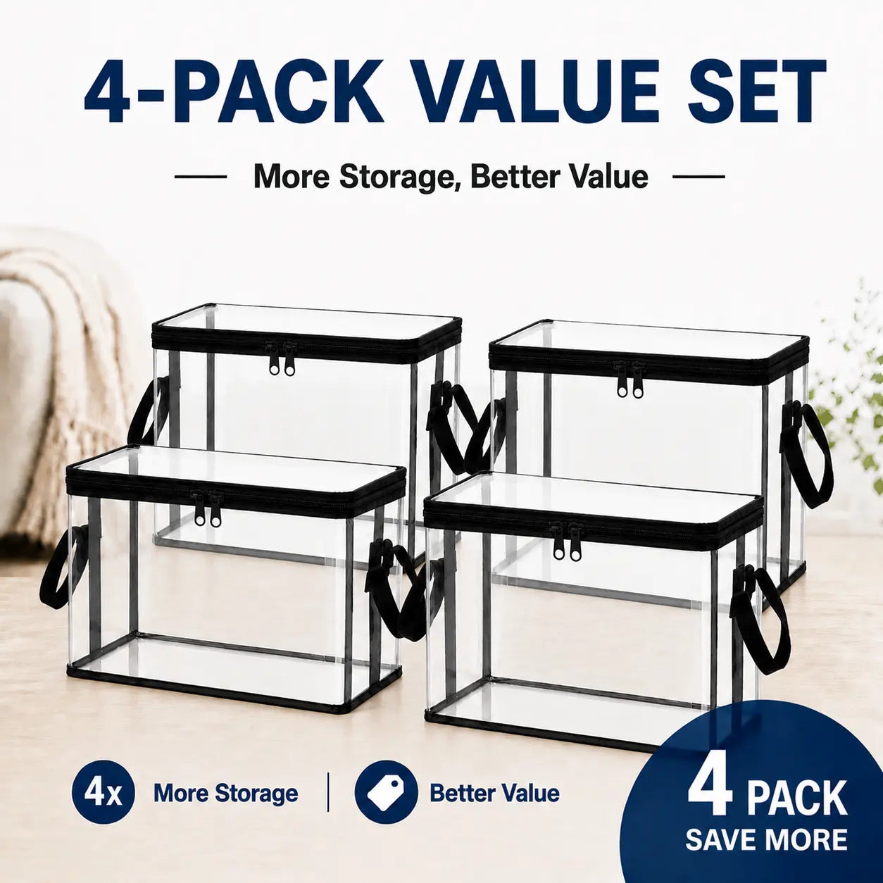 Stylish and Durable Black PVC Stuffed Animal & Doll Storage Box with Handle – The Ultimate Dustproof Toy Organizer for Every Room!