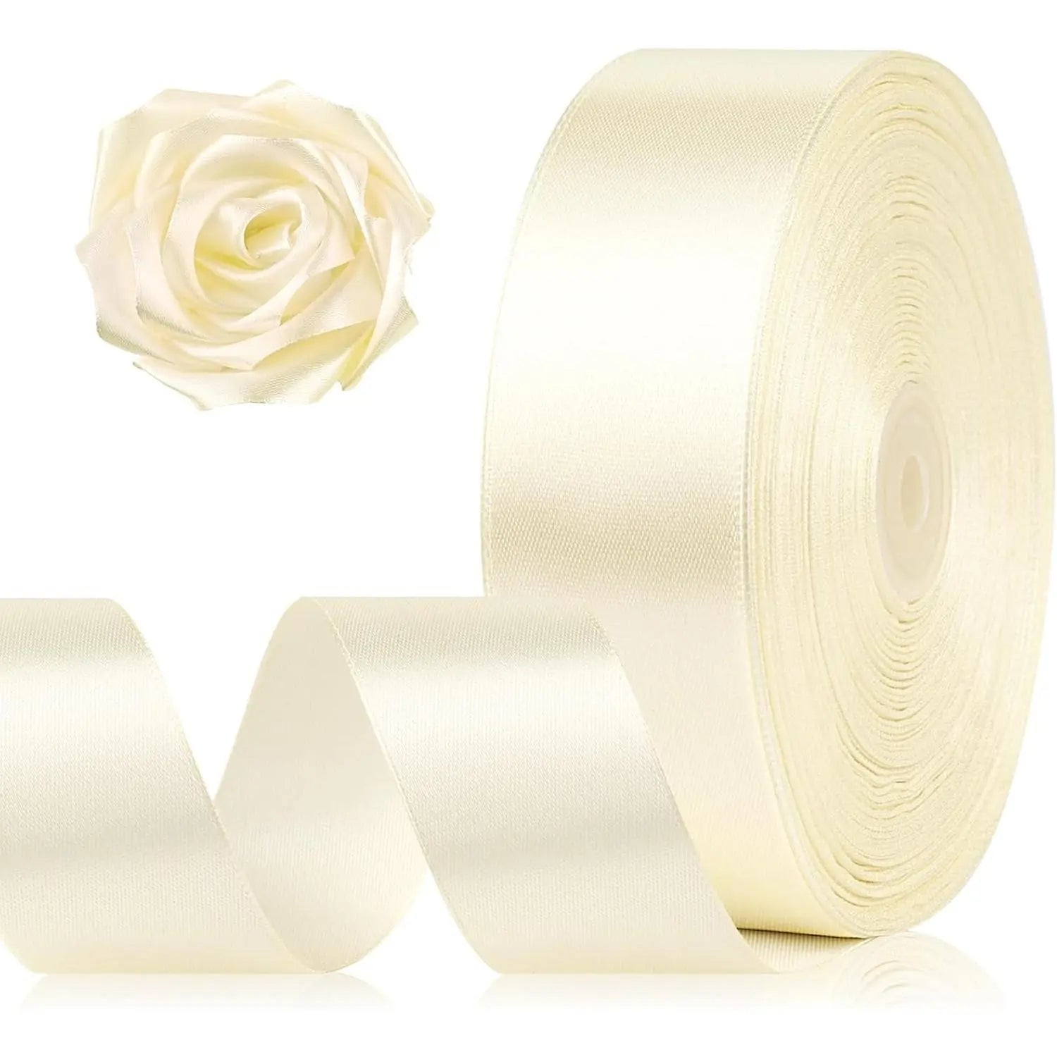 Elevate Your Crafting with 1-1/2 Inch Black Satin Ribbon - 100 Yards of Luxurious Versatility for Every Occasion