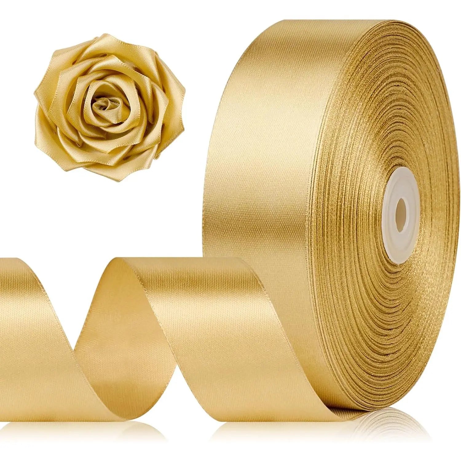 Elevate Your Crafting with 1-1/2 Inch Black Satin Ribbon - 100 Yards of Luxurious Versatility for Every Occasion