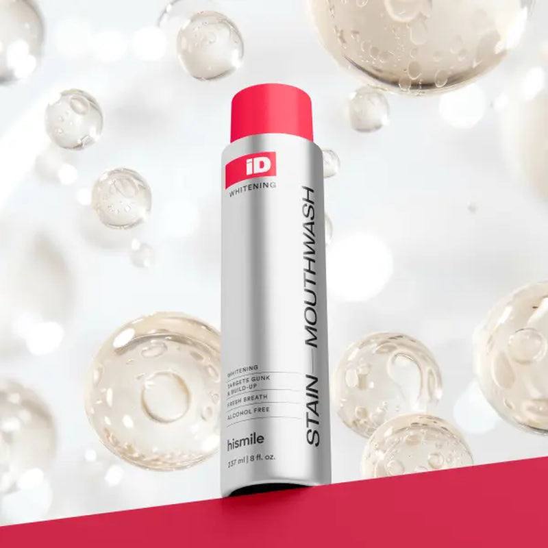 Transform Your Smile with Hismile iD Stain Whitening Mouthwash - Fresh Mint Flavor for Bright, Clean Teeth (237ml)