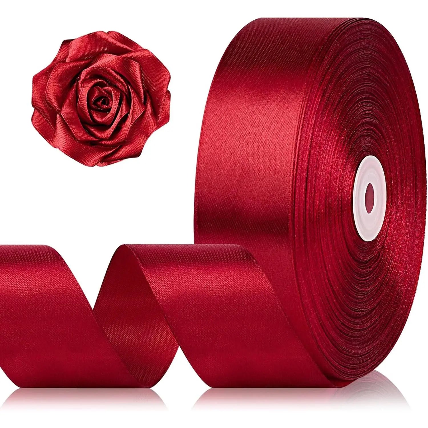 Elevate Your Crafting with 1-1/2 Inch Black Satin Ribbon - 100 Yards of Luxurious Versatility for Every Occasion