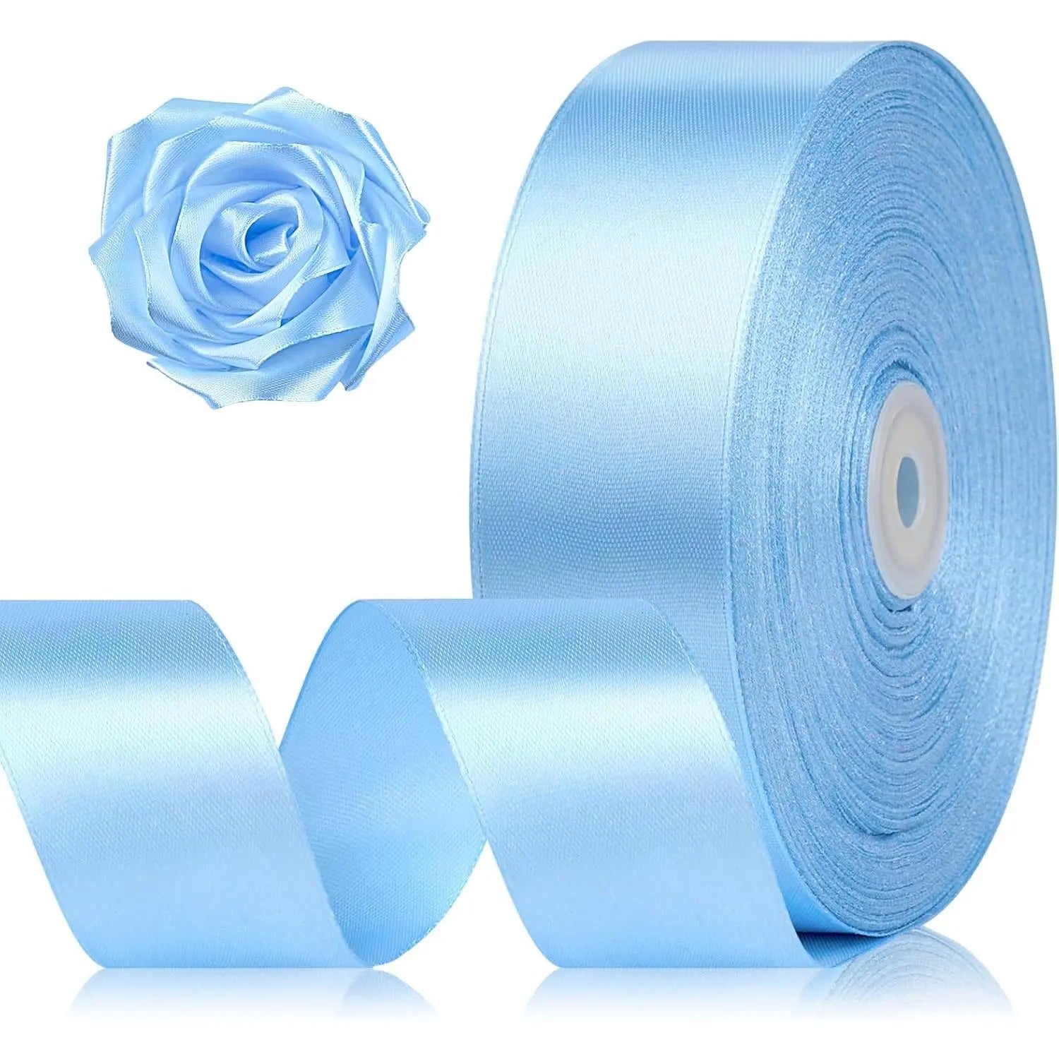 Elevate Your Crafting with 1-1/2 Inch Black Satin Ribbon - 100 Yards of Luxurious Versatility for Every Occasion