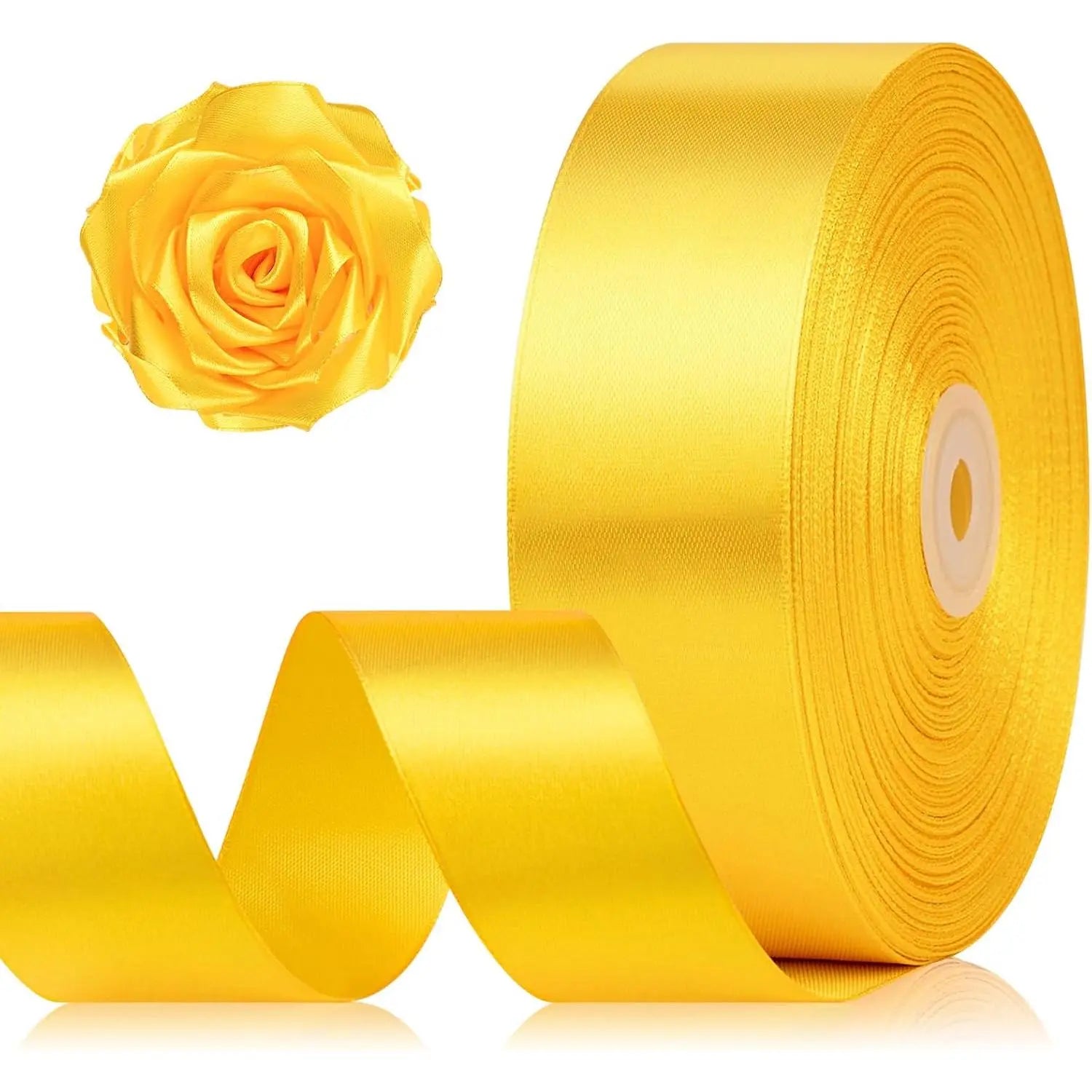 Elevate Your Crafting with 1-1/2 Inch Black Satin Ribbon - 100 Yards of Luxurious Versatility for Every Occasion