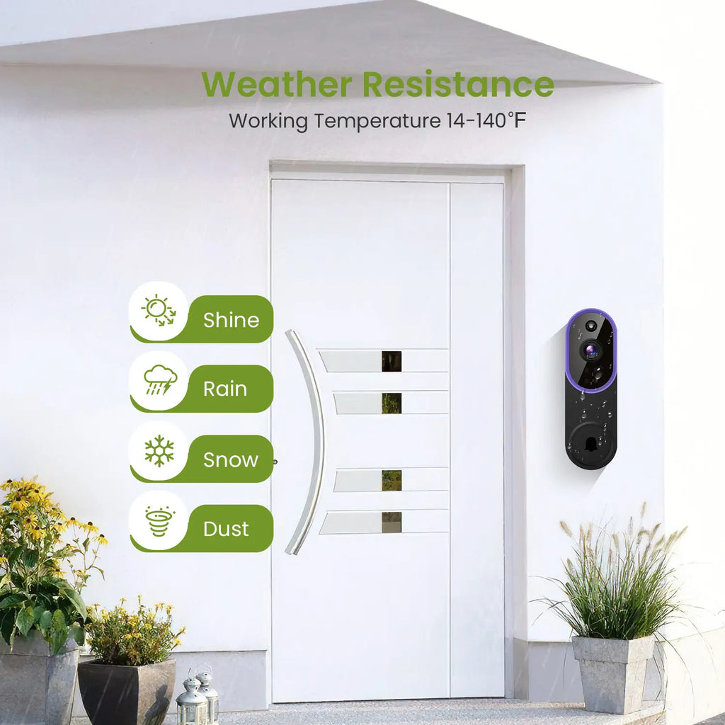 Elevate Your Home Security with Our Smart Wireless Video Doorbell Camera - 1080P HD, AI Human Detection, Night Vision, Two-Way Audio, and Easy Installation!
