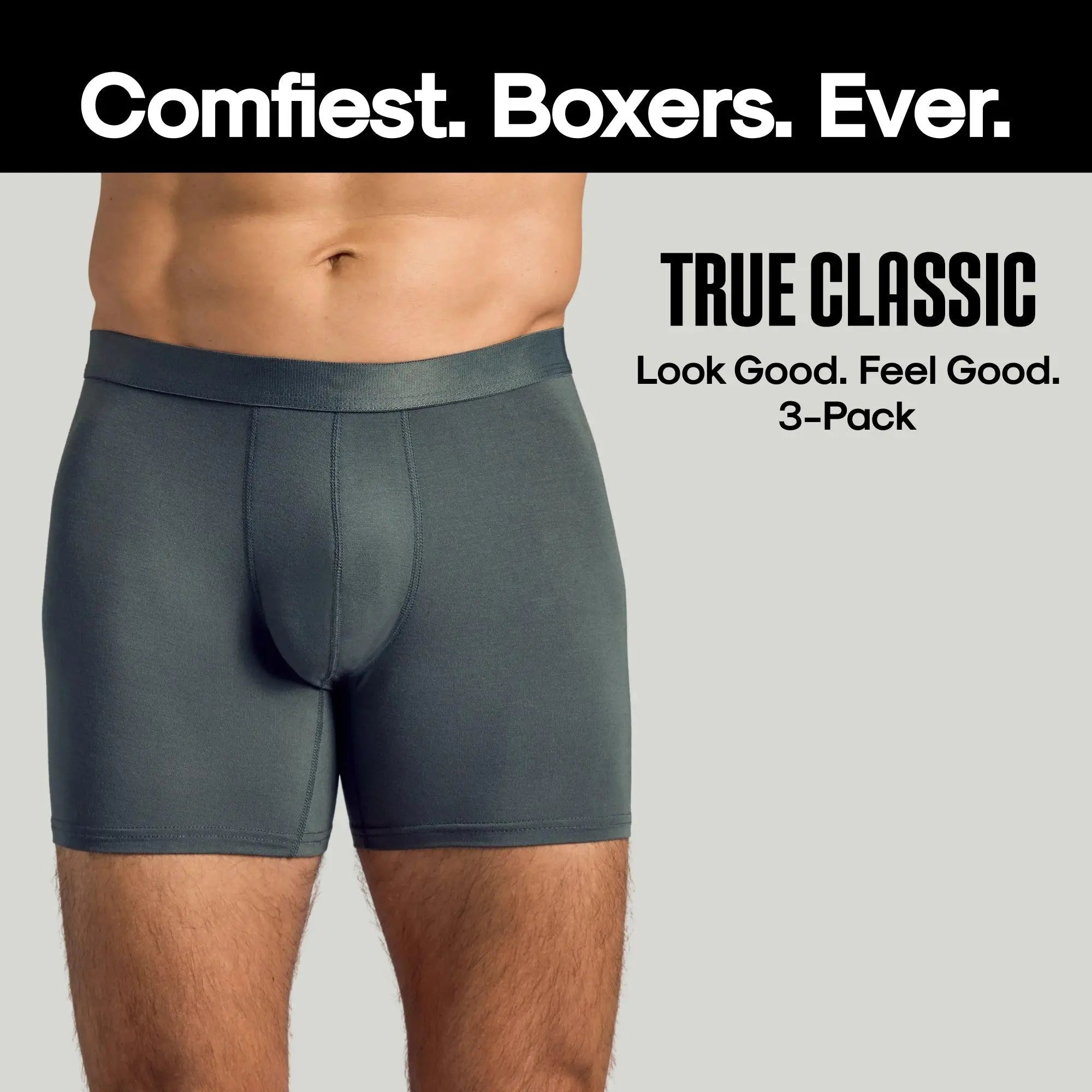 Experience Ultimate Comfort with True Classic Men’s Boxer Briefs – Soft Modal Stretch, Moisture-Wicking, and Tagless for All-Day Support