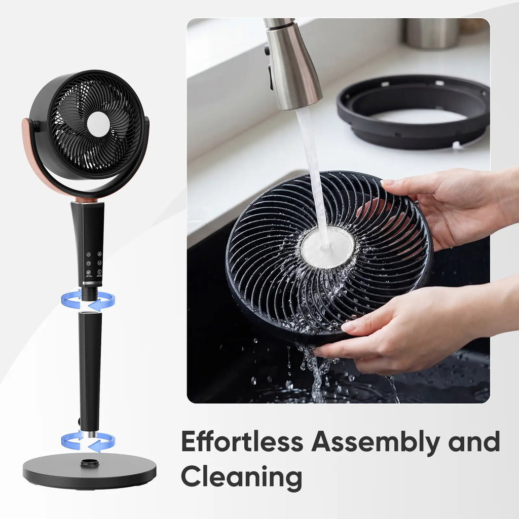 Experience Ultimate Comfort with Our Ultra-Quiet 20Db Bedroom Pedestal Fan - 15 Speeds, 5 Modes, and 120° Oscillation for Perfect Airflow!
