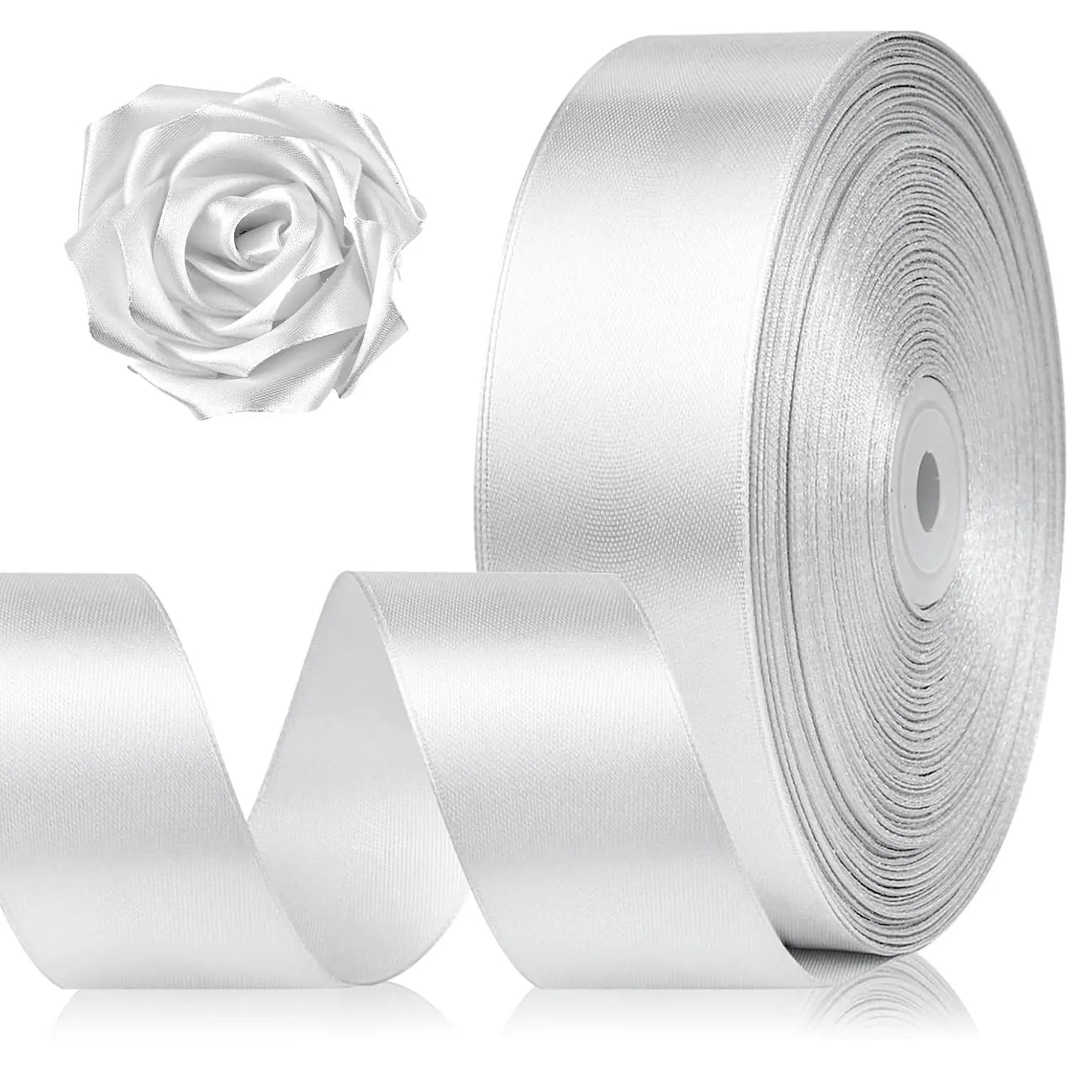 Elevate Your Crafting with 1-1/2 Inch Black Satin Ribbon - 100 Yards of Luxurious Versatility for Every Occasion