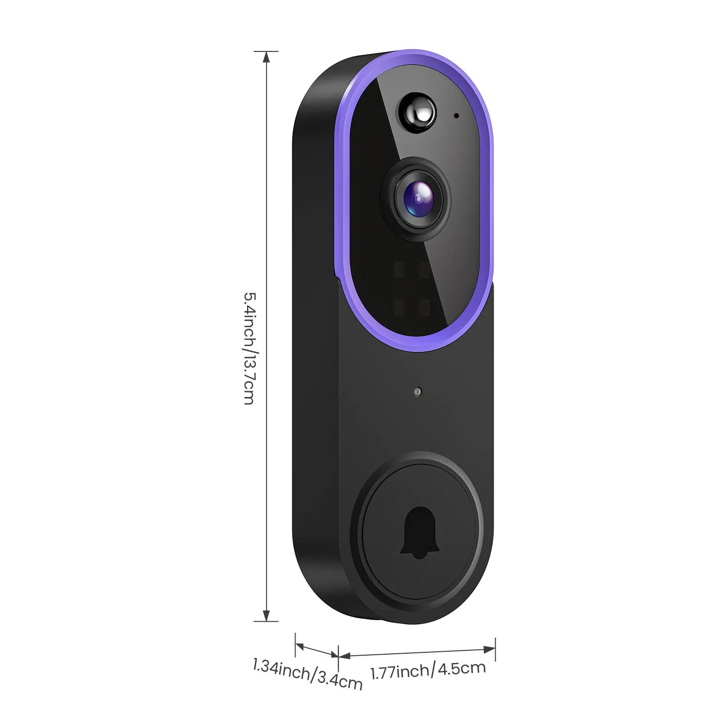 Elevate Your Home Security with Our Smart Wireless Video Doorbell Camera - 1080P HD, AI Human Detection, Night Vision, Two-Way Audio, and Easy Installation!