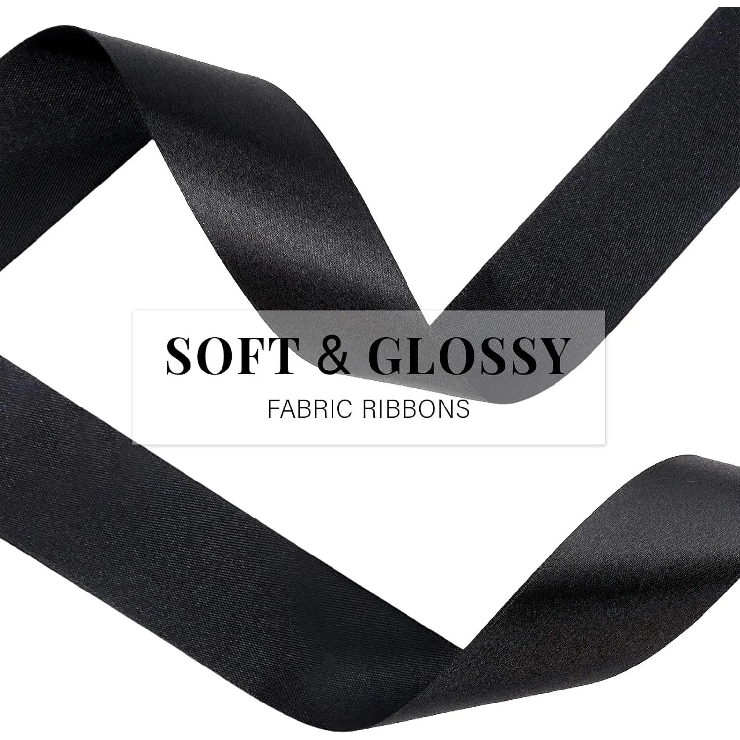 Elevate Your Crafting with 1-1/2 Inch Black Satin Ribbon - 100 Yards of Luxurious Versatility for Every Occasion