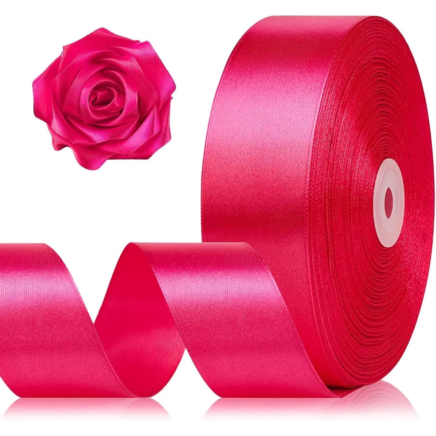 Elevate Your Crafting with 1-1/2 Inch Black Satin Ribbon - 100 Yards of Luxurious Versatility for Every Occasion