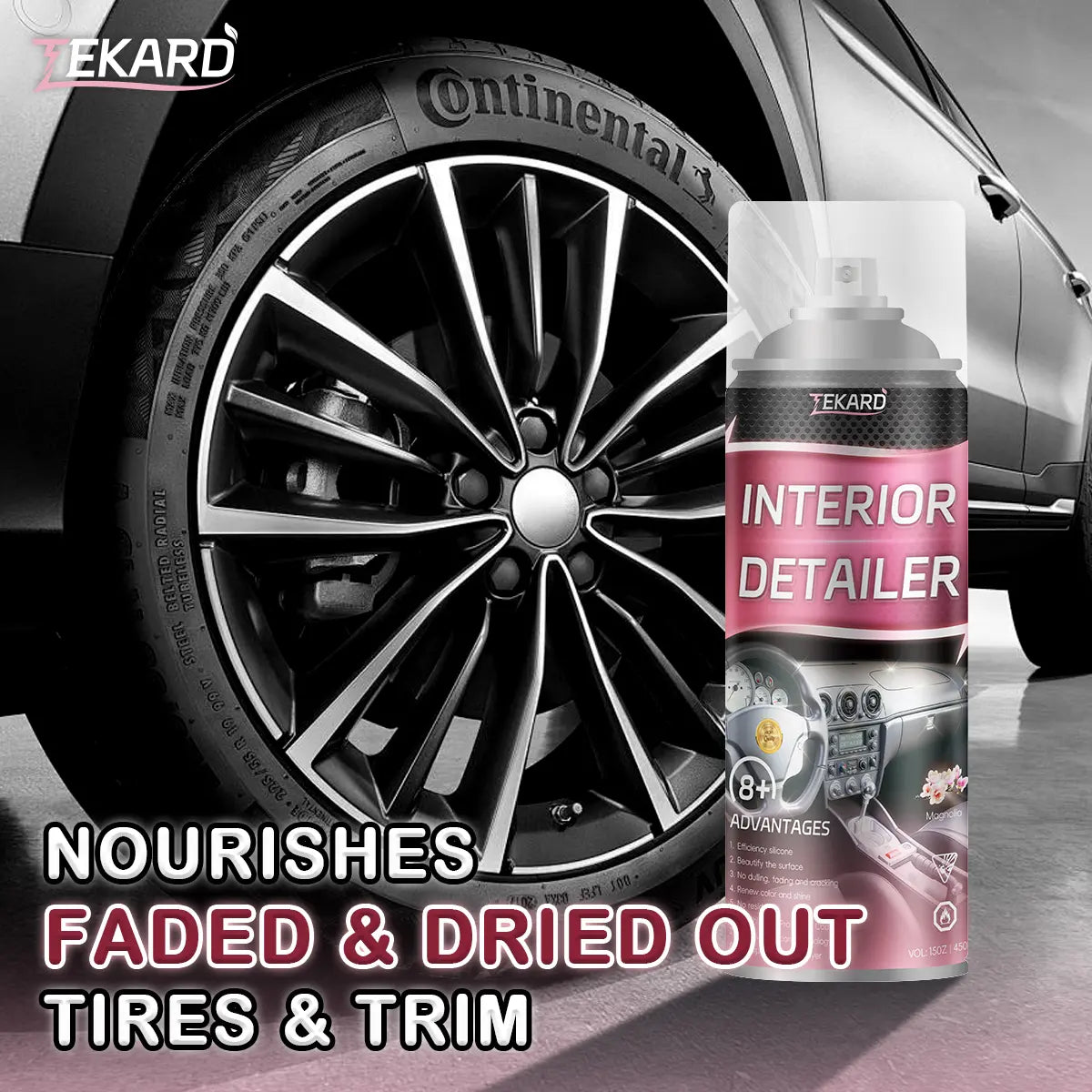TEKARD Detailer - The Ultimate Waterless Spray Wax for Enhanced Protection of Vinyl, Rubber, and Leather Surfaces in Your Car